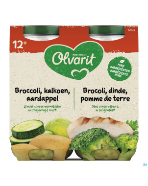 Olvarit brocoli dinde pomme de terre  2x250g 12m00