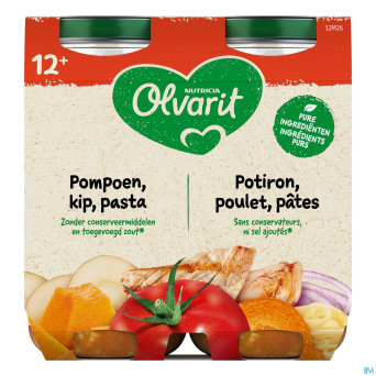 Olvarit potiron poulet pates    2x250g 12m02