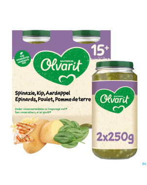 Olvarit epinard poulet pomme de terre 2x250g 15m02