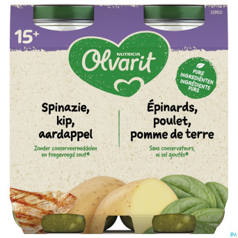 Olvarit epinard poulet pomme de terre 2x250g 15m02