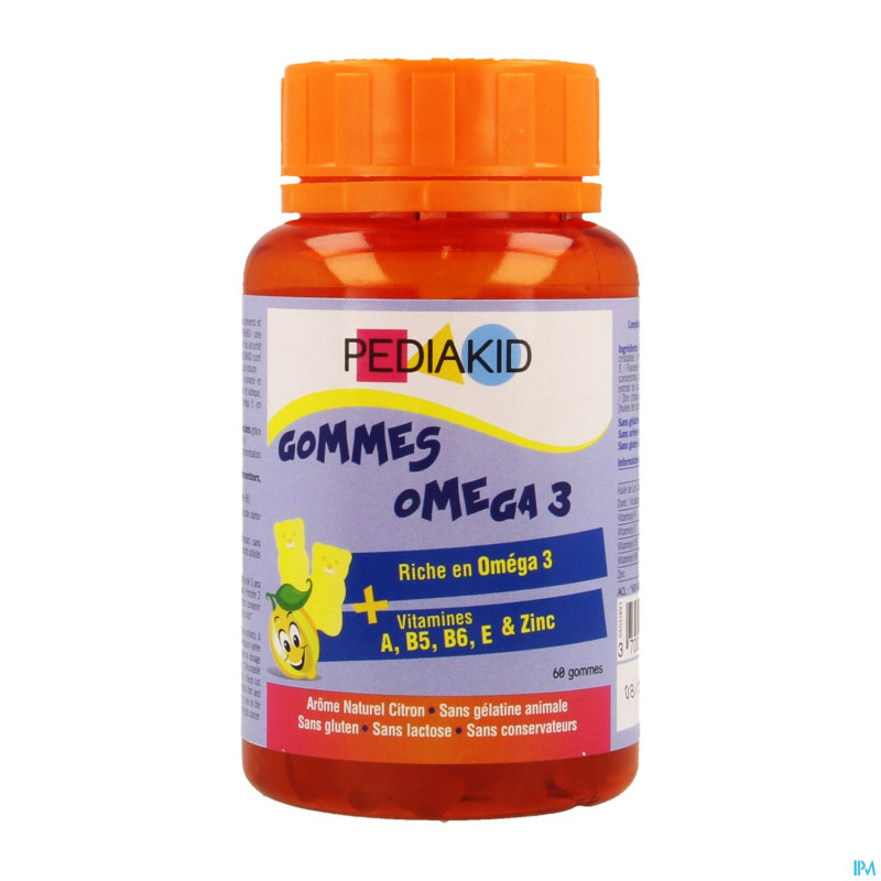 Pediakid gommes omega 3 gommes a macher 60