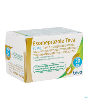 Esomeprazole teva caps gastro resistant bl 56x20mg