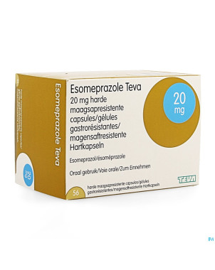 Esomeprazole teva caps gastro resistant bl 56x20mg