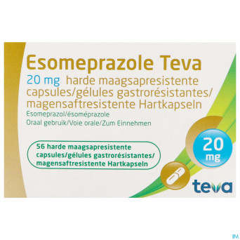 Esomeprazole teva caps gastro resistant bl 56x20mg