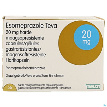 Esomeprazole teva caps gastro resistant bl 56x20mg