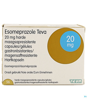 Esomeprazole teva caps gastro resistant bl 56x20mg