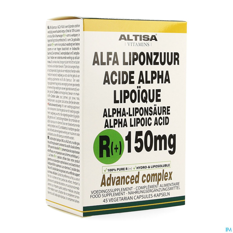 Altisa r(+)-alpha lipouque 150mg + c+e  v-caps  45