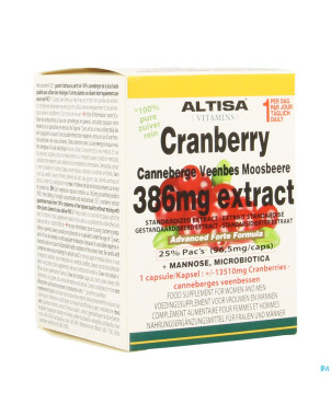 Altisa cranberry extract+mannose adv.plus v-caps45
