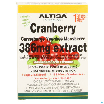 Altisa cranberry extract+mannose adv.plus v-caps45