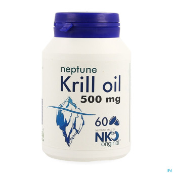 Soria neptune krill oil 500mg pot perles  60