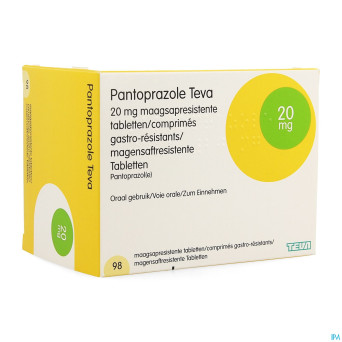Pantoprazole teva 20mg impex.gastroresist comp  98