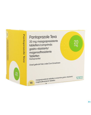 Pantoprazole teva 20mg impex.gastroresist comp  98