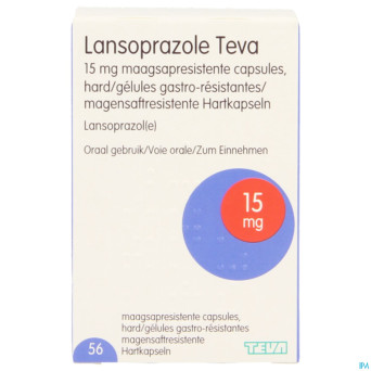 Lansoprazole teva 15mg gastro resist caps  56