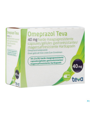 Omeprazol teva 40mg gastro resist caps  56 pot