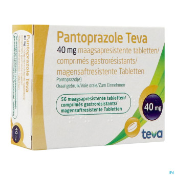 Pantoprazole teva 40mg gastro resist comp  56 blis