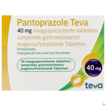 Pantoprazole teva 40mg gastro resist comp  56 blis