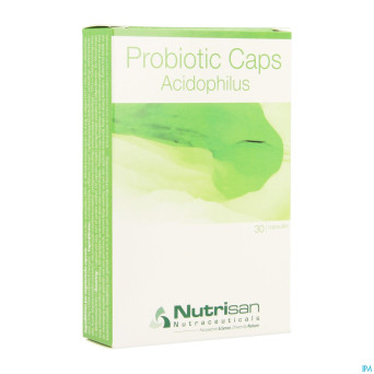 Probiotic caps acidophilus v-caps 30 nf  nutrisan