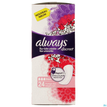Always discreet incontinence liner normal    24