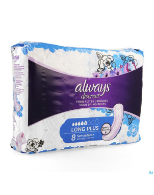 Always discreet incontinence pad long plus    8