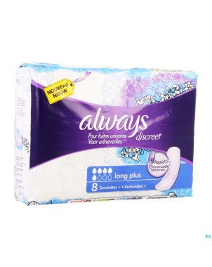 Always discreet incontinence pad long plus    8