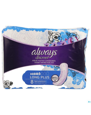 Always discreet incontinence pad long plus    8