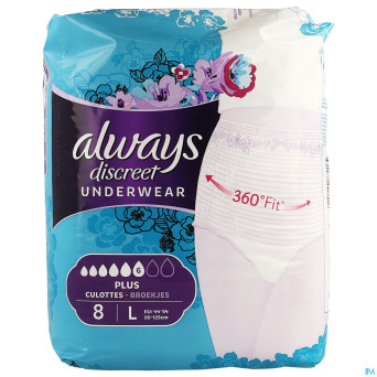 Always discreet incontinence pants l    8