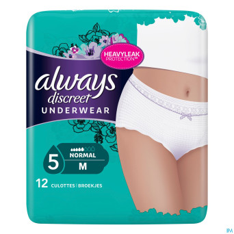 Always discreet incontinence pants m taille bas 12