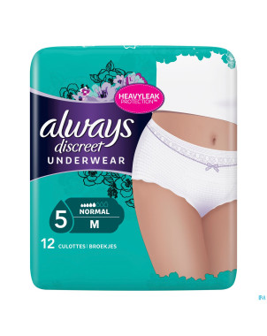 Always discreet incontinence pants m taille bas 12