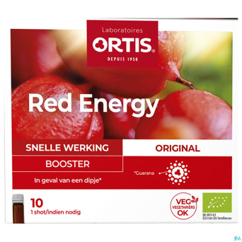 Ortis red energy bio alc    10x15ml