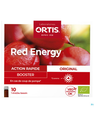 Ortis red energy bio alc    10x15ml