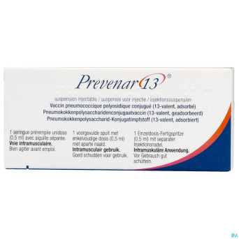 Prevenar 13 susp inj seringue prer. 1 x 0,5ml pip