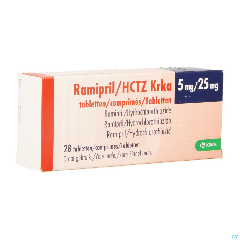 Ramipril hctz krka  5,0mg/25,0mg comp  28