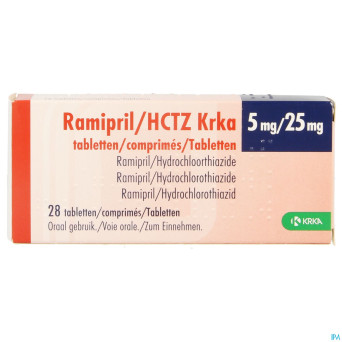 Ramipril hctz krka  5,0mg/25,0mg comp  28
