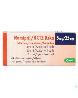 Ramipril hctz krka  5,0mg/25,0mg comp  28