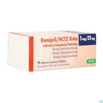 Ramipril hctz krka  5,0mg/25,0mg comp  98