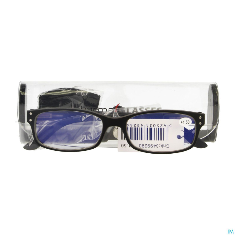 Pharmaglasses visionblue pc01 lun.lect.+1.50 black