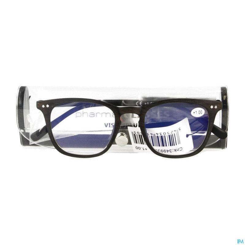 Pharmaglasses visionblue pc02 lun.lect.+1.00 brown
