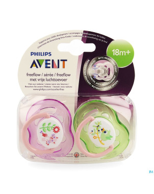 Philips avent sucette fash. 18m+ animal bleu/rose