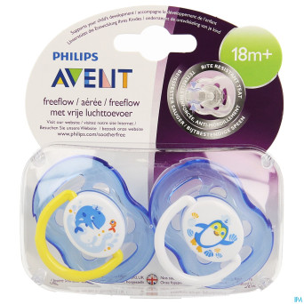 Philips avent sucette fash. 18m+ animal bleu/rose