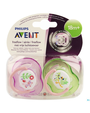 Philips avent sucette fash. 18m+ animal bleu/rose