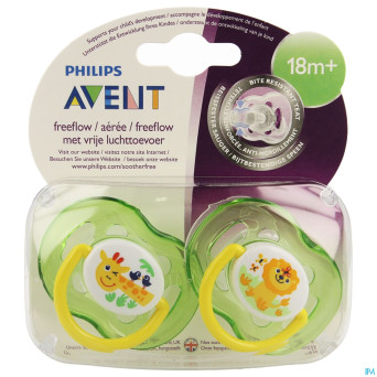 Philips avent sucette fash. 18m+ animal vert
