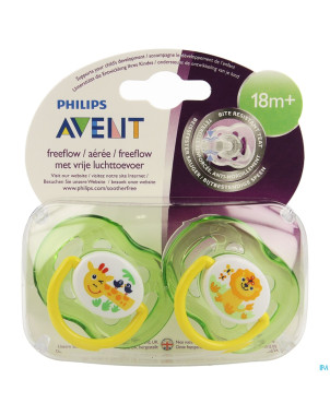 Philips avent sucette fash. 18m+ animal vert