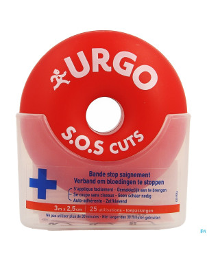 Urgo sos cuts bande 3m x 2,5cm