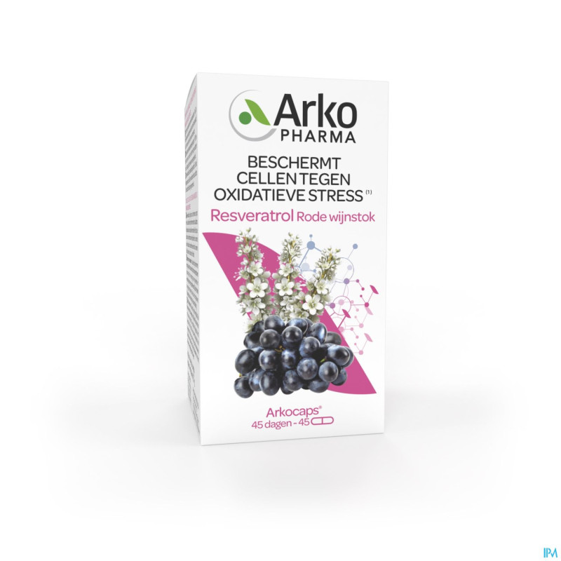 Arkogelules resveratrol    caps  45 rempl.3045283