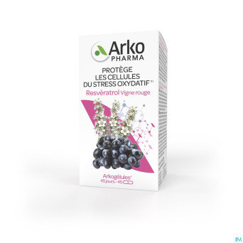 Arkogelules resveratrol    caps  45 rempl.3045283