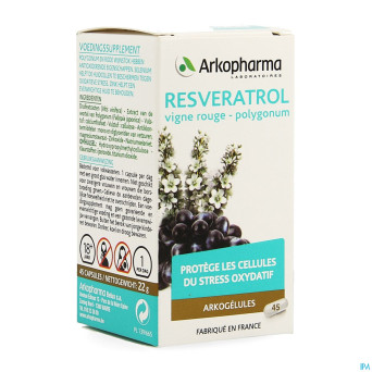 Arkogelules resveratrol    caps  45 rempl.3045283