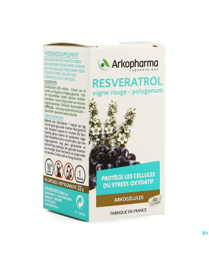 Arkogelules resveratrol    caps  45 rempl.3045283