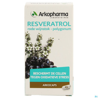 Arkogelules resveratrol    caps  45 rempl.3045283