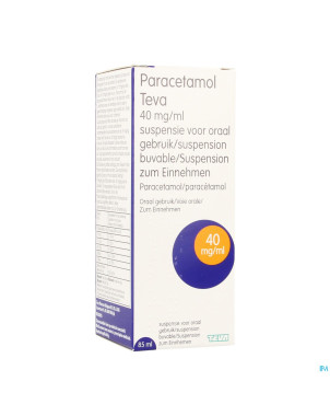 Paracetamol teva 40mg/ml susp buvable  85ml
