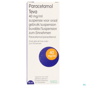 Paracetamol teva 40mg/ml susp buvable  85ml